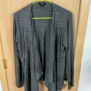AGB Women's Charcoal Gray Cardigan